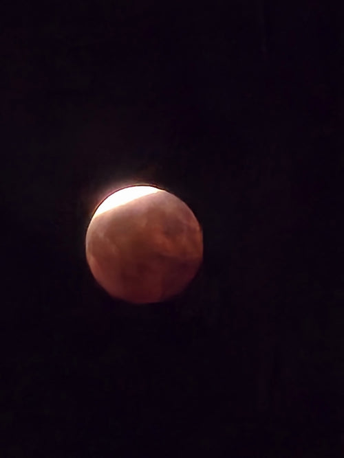 Blood Moon- partial lunar eclipse as seen in Washington.